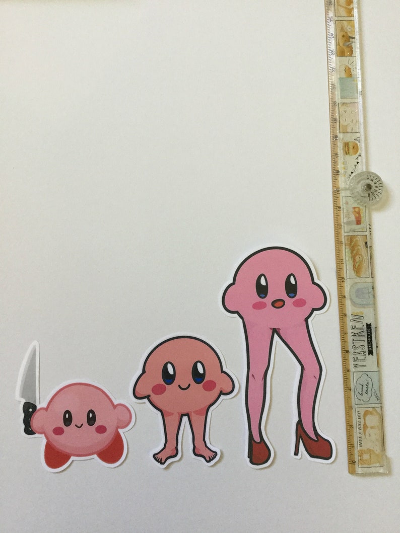 Cursed Kirby meme stickers | Etsy