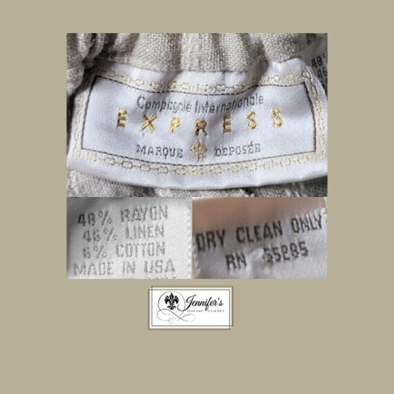 Express Tan High Waisted Elastic Drawstring Strip… - image 6