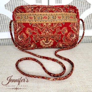 Vera Bradley Vintage y retirado Windsor Red 1995 Bandolera pequeña