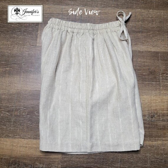 Express Tan High Waisted Elastic Drawstring Strip… - image 5