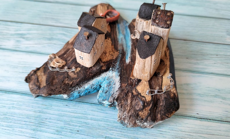 Treibholz Dorf und Fluss Küstenstadt Home Office Dekor | Etsy