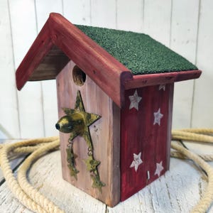 Handcrafted Small Wooden Birdhouse | Natural Wood | Perfect for Backyard Birds | Eco-Friendly