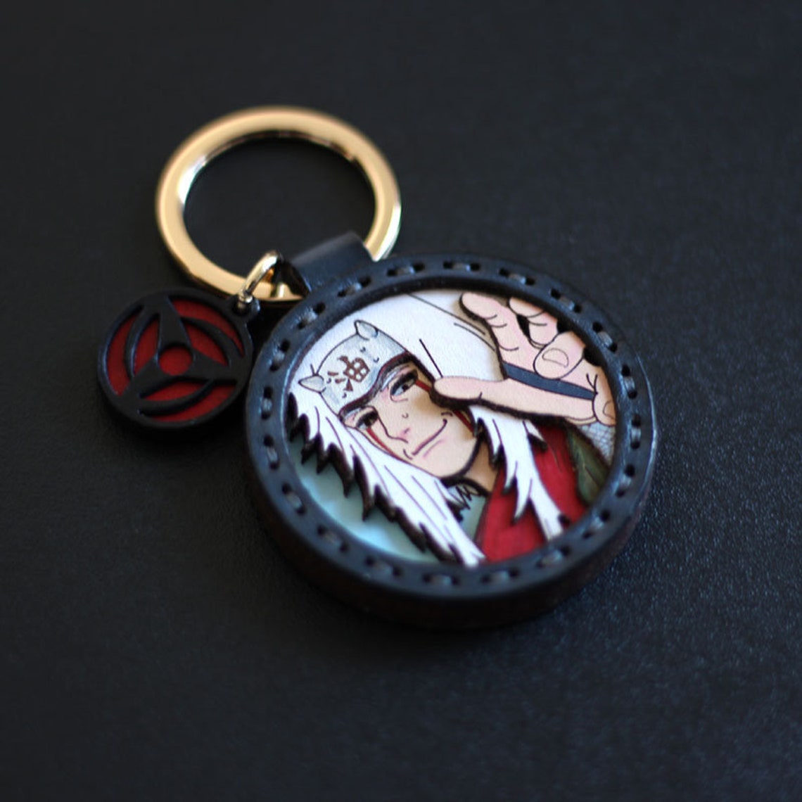 Anime keychain /handmade Leather keychain/gift for Etsy