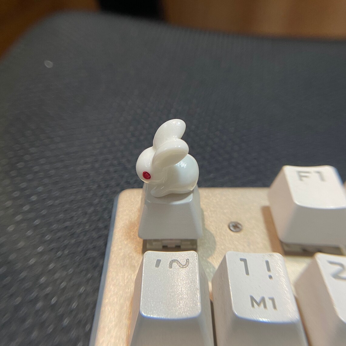 Mechanical Rabbit Keyboard Cute Red Rabbit Keycaps of Cherry MX Mechanical Keyboard, Handmade ...