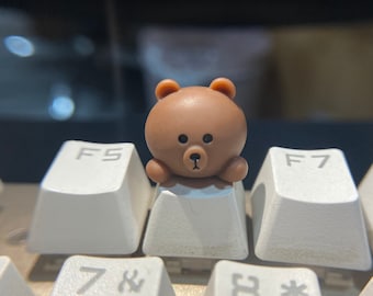 Simpatici copritasti orsi della tastiera meccanica Cherry MX, copritasti personalizzati fatti a mano, regali interessanti per i giocatori