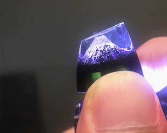 Suitable for cherry R4 keycaps esc keycaps resin keycaps volcano snow mountain Mount Fuji keys customized keycaps personalized keycaps SA