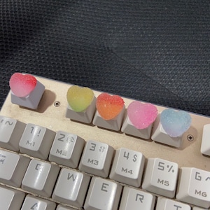 Handmade candy love keycaps are suitable for most cherry MX (+) axis mechanical keyboard ESC R4 keycaps set