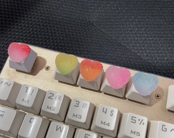 Handmade candy love keycaps are suitable for most cherry MX (+) axis mechanical keyboard ESC R4 keycaps set