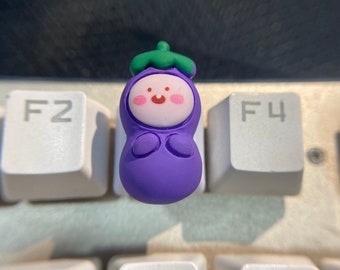 Cute vegetable keycaps of Cherry MX mechanical keyboard, handmade custom keycaps, interesting gifts for gamers