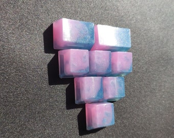 Personalized keycaps, customized keycaps, pink gradient resin keycaps, girlfriend gifts oem keycap