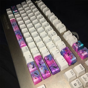 NEW keycap spacebar Keycap Pink Keycap Handmade Resin Keycap Artisan carp Keycaps Gift for boy OEM for Cherry MX Keyboard image 4
