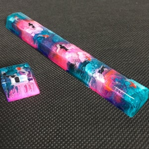 NEW keycap Spacebar Keycap And R4 Keycap Handmade Resin Keycap Artisan carp Keycaps Gift for boy   Cherry MX Keyboard Koi Fish Resin Keycap