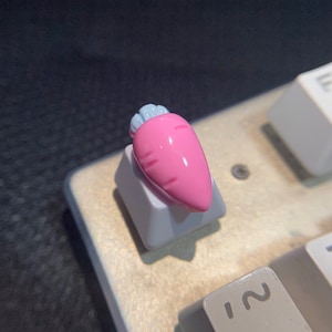 Cute radish keycaps of Cherry MX mechanical keyboard, handmade custom keycaps, interesting gifts for gamers