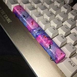 NEW keycap spacebar Keycap Pink Keycap Handmade Resin Keycap Artisan carp Keycaps Gift for boy OEM for Cherry MX Keyboard Spacebar+R4