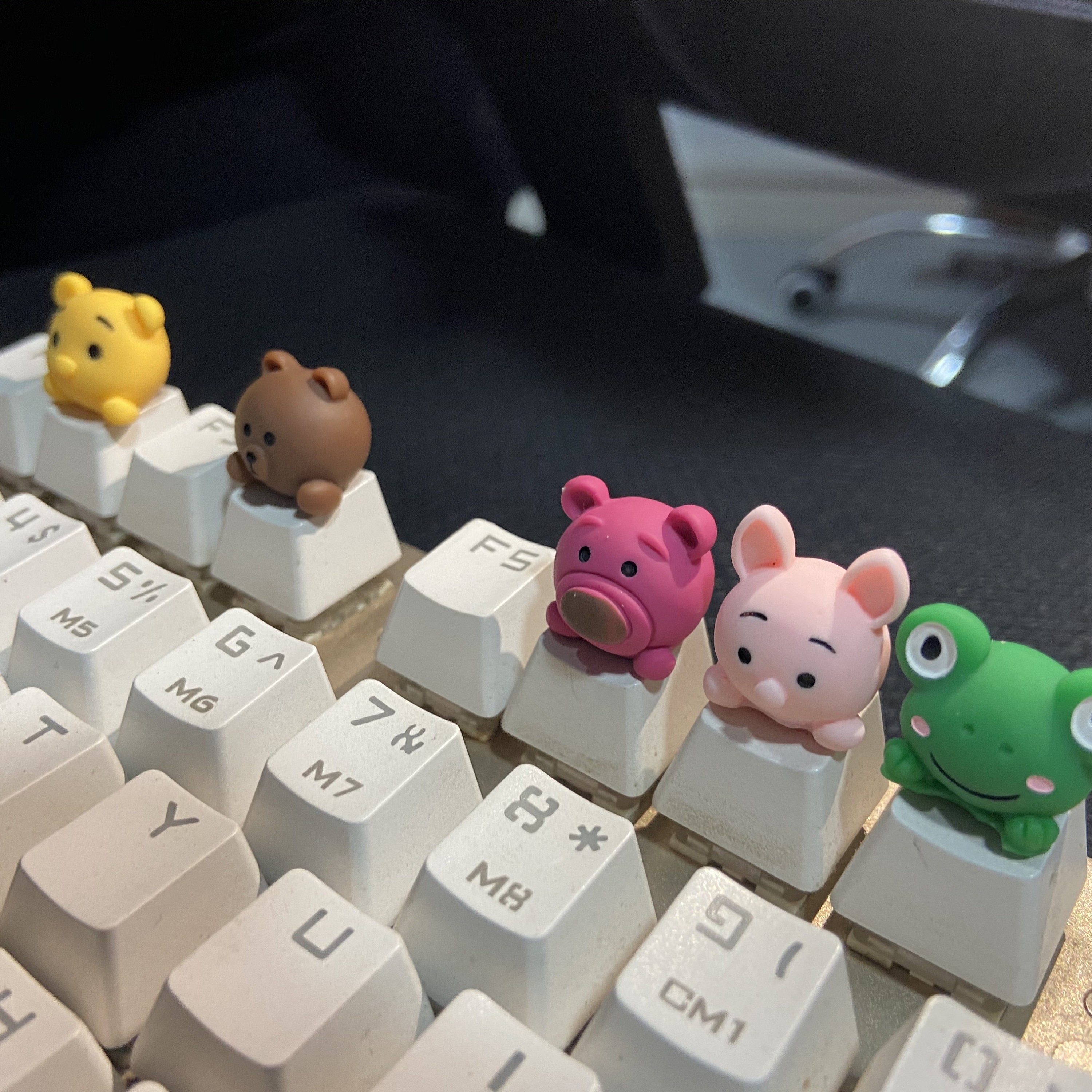 Cute Little Bear Keycaps of Cherry MX Mechanical Keyboard, Handmade ...