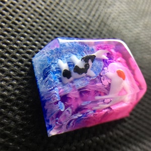 NEW keycap spacebar Keycap Pink Keycap Handmade Resin Keycap Artisan carp Keycaps Gift for boy OEM for Cherry MX Keyboard Ctrl(1.25u)