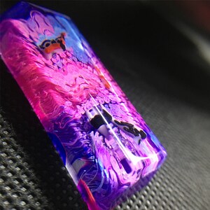 NEW keycap spacebar Keycap Pink Keycap Handmade Resin Keycap Artisan carp Keycaps Gift for boy OEM for Cherry MX Keyboard Backspace key (2u)