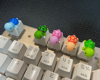 Handmade turtle keycaps are suitable for most cherry MX (+) axis mechanical keyboard ESC R4 keycaps set