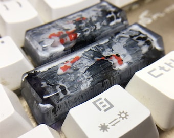 NEW keycap enter+shift+keycaps spacebar Handmade Resin Keycap Artisan carp Keycaps Gift for boy OEM for Cherry MX Keyboard  custom keycap