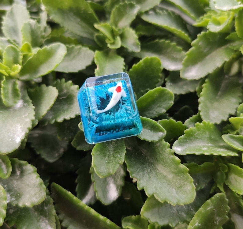 Personalized Customization Koi Fish Keycap R4 Keycap Handmade Resin ...