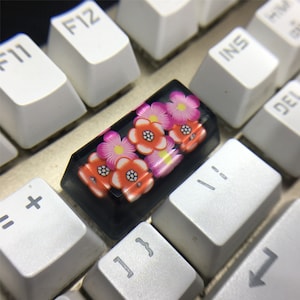 NEW keycap Backspace Keycap Handmade Resin Keycap Artisan carp Keycaps Gift for boy OEM for Cherry MX Keyboard Flower keycap custom keycap