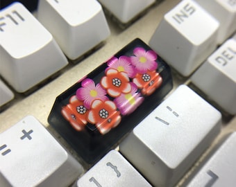 NEW keycap Backspace Keycap Handmade Resin Keycap Artisan carp Keycaps Gift for boy OEM for Cherry MX Keyboard Flower keycap custom keycap