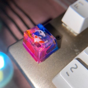 Koi Keycap eignet sich für ESC R4 handgemachte Harz Keycap zweifarbigen Handwerker Keycap OEM Tastatur Höhe kann angepasst personalisierte Keycap angepasst werden