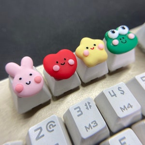 Cute keycaps of Cherry MX mechanical keyboard, handmade custom keycaps, interesting gifts for gamers