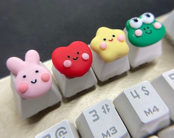 Süße Schlüsselkappen von Cherry MX mechanische Tastatur, handgemachte individuelle Schlüsselkappen, interessante Geschenke für Gamer