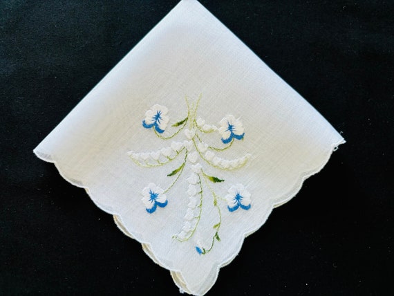 Lilies of the Valley Hankie, Lovely Vintage Sheer… - image 8