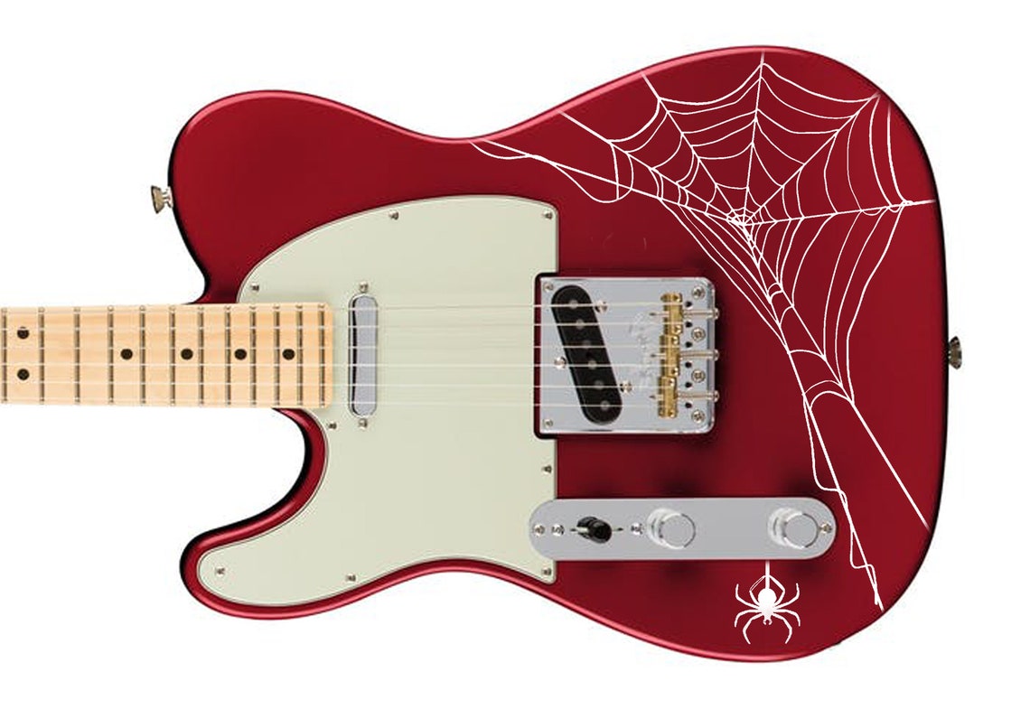 Spider web full body vinyl decal guitar transfer sticky Etsy