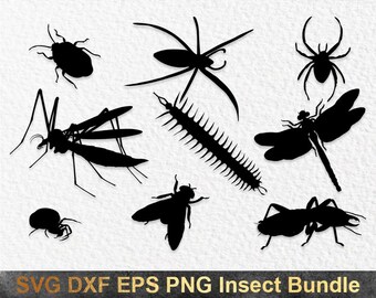AI png 80 insects and cartoons eps pdf dxf jpg Image Graphic Digital Download Artwork insects svg Vector BUNDLE