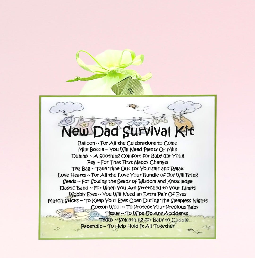 New Dad Survival Kit ~ Fun Novelty Gift & Card Alternative | Keepsake ...