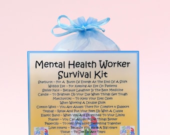 Mental Gesundheit Worker Survival Kit ~ lustige Neuheit Geschenk & Kartenalternative | Geburtstagsgeschenk | Grußkarten | Einzigartiges personalisiertes Geschenk