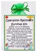 Operation Recovery Survival Kit - Fun Novelty Gift & Card / Keepsake / Good Luck Gift Card / Get Well Soon / Quirky Gift 