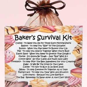 Kit de survie du boulanger ~ alternative amusante pour le cadeau et la carte | Cadeau d'anniversaire | Cartes de voeux | Merci | Cadeau personnalisé pour un boulanger