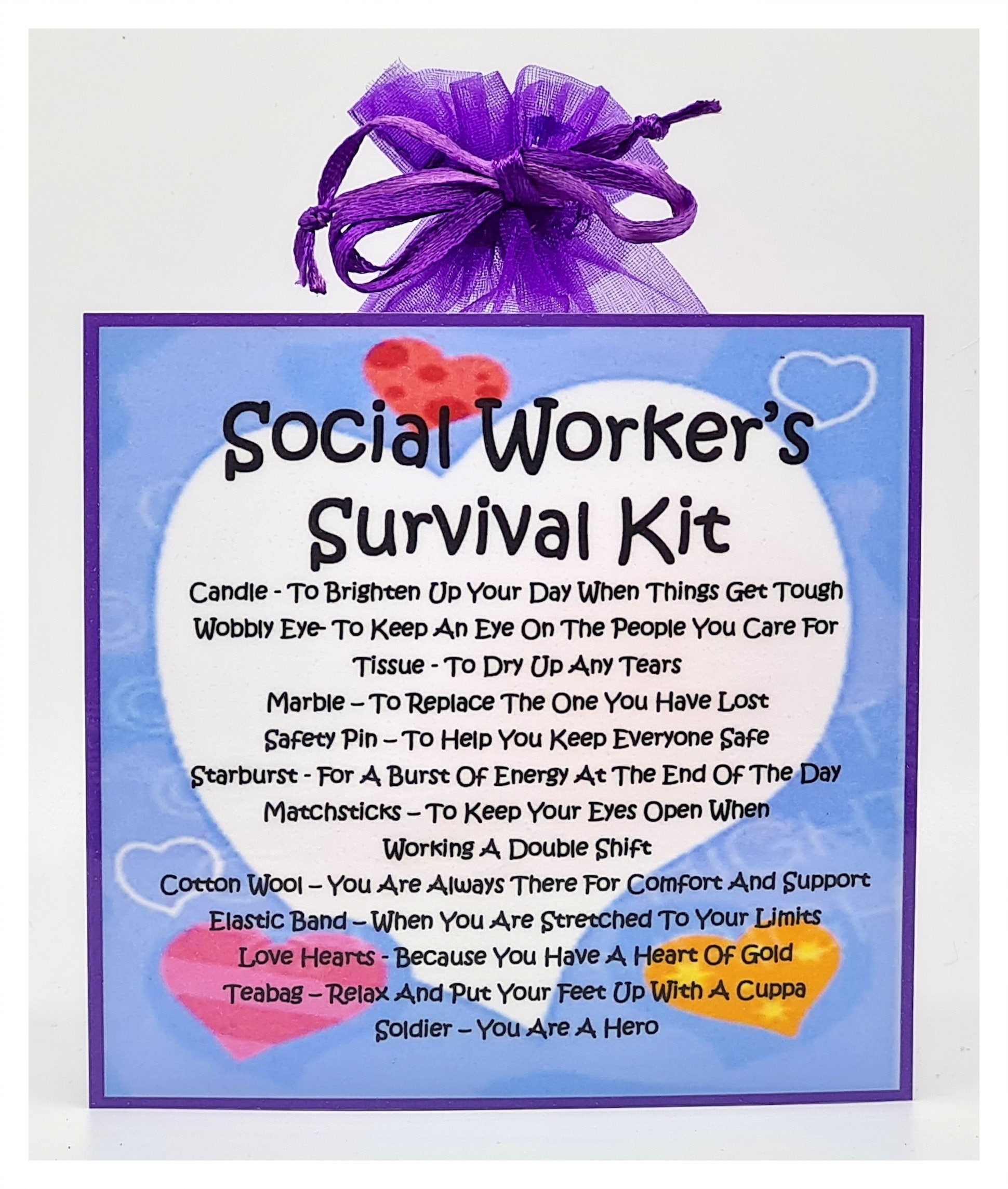 Night Shift Worker Survival Kit Fun Novelty Gift & Card 