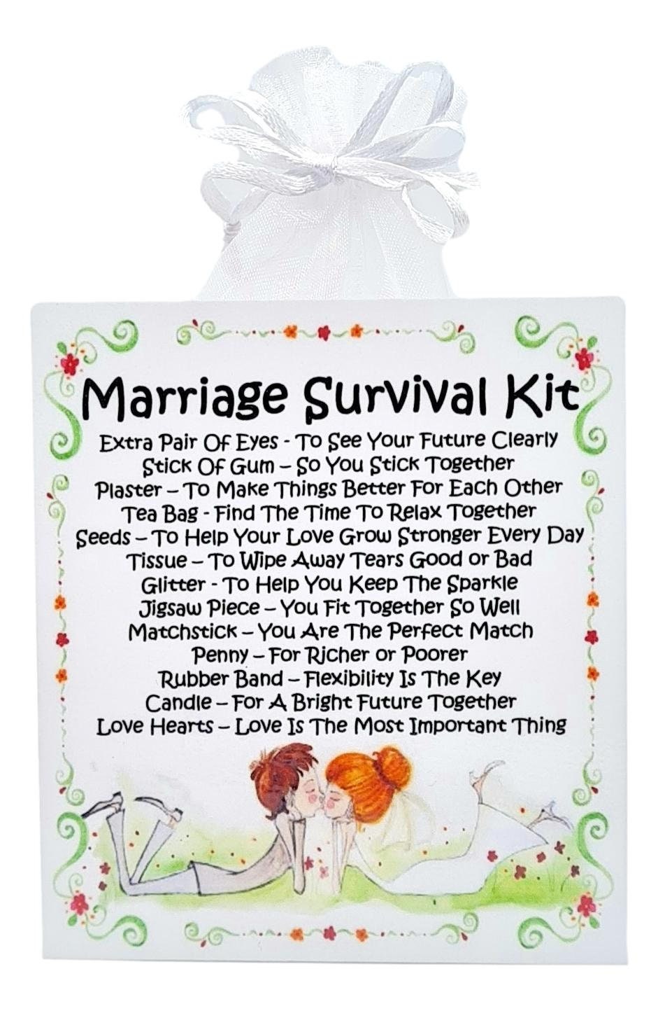 Kit di sopravvivenza per la futura moglie in lattina. Divertente regalo e biglietto d'auguri per il giorno delle nozze. ALTRI COLORI DISPONIBILI. - Italia