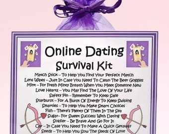 Online Dating Survival Kit ~ Fun Novelty Gift & Card Alternative | Birthday Present | Greeting Cards | Unique Personalised Gift | Keepsake