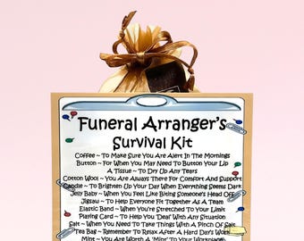 Funeral Arranger's Survival Kit ~ Fun Novelty Gift & Card Alternative | Birthday Present | Greeting Cards | Thank You | Personalised Gift