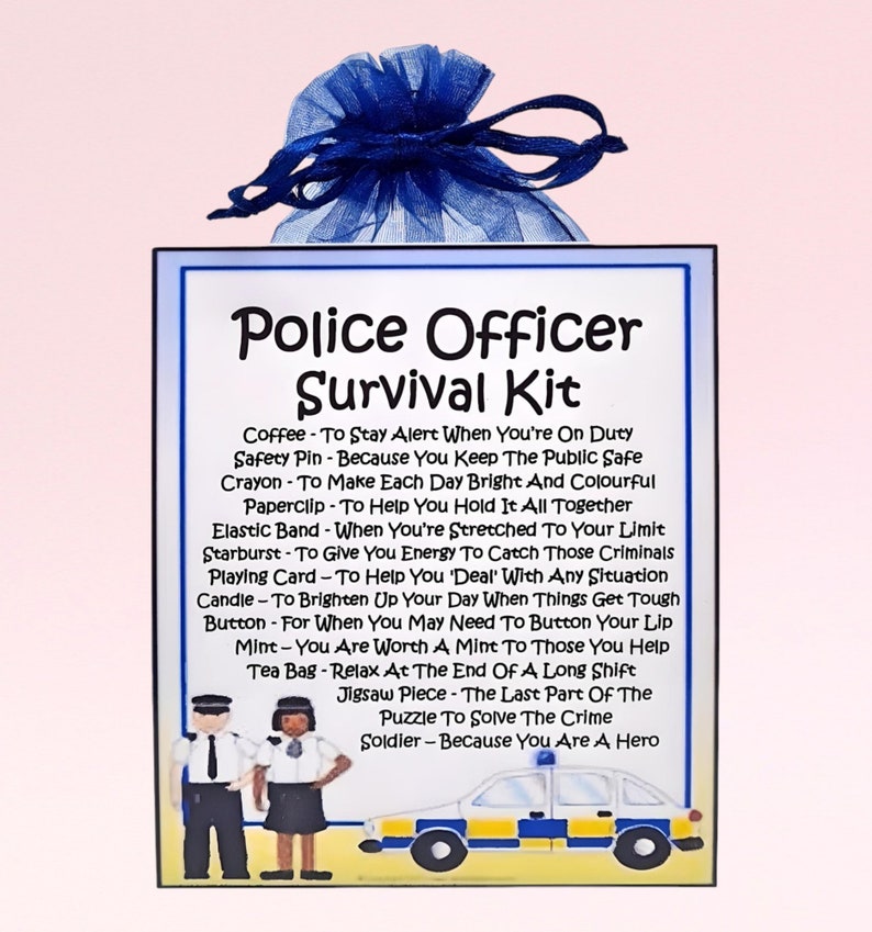 Police Officer Survival Kit ~ Fun Novelty Gift & Card Alternative | Birthday Present | Greeting Cards | Unique Personalised Police Gift