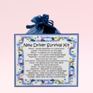新規ドライバーサバイバルキット ~ 楽しいノベルティお祝いギフト＆記念品 | プレゼント | グリーティングカード | 運転免許試験合格 | パーソナライズギフト