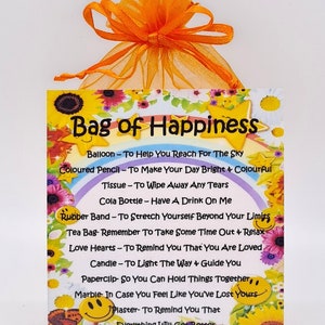 Gift for Friend, Little Bag of Happiness, Gift for Sister, Cheer Up, Friendship  Gift, Lift Spirits, Uplifting, Personalized, Gift Bag 