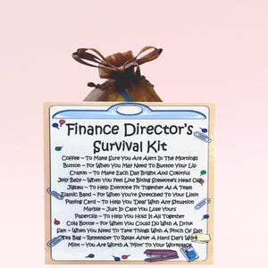 Kit de supervivencia para director de finanzas: regalo novedoso y divertido, alternativa a las tarjetas, regalo de cumpleaños, tarjetas de felicitación, regalo personalizado para un director