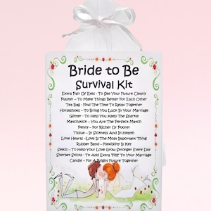 Bride to be Survival Kit - Unique Fun Novelty Wedding Gift & Keepsake for a Bride to Be | Hen Night Gift | Bridal Shower | Personalised Gift