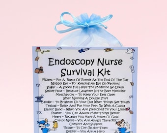 Endoscopy Nurse Survival Kit ~ Fun Novelty Gift & Card | Birthday Present | Greeting Cards | Personalised Gift for a Nurse