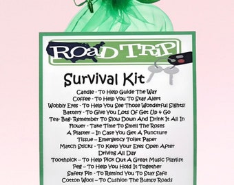 Road Trip Survival Kit ~ Fun Novelty Gift & Card | Birthday Present | Greeting Cards | Unique Personalised Keepsake Gift