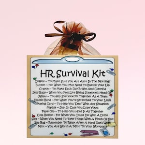 Kit de sobrevivência de RH ~ Presente de novidade divertido e alternativa de cartão | Presente de aniversário | Cartões comemorativos | Presente personalizado | Novo emprego | Lembrança