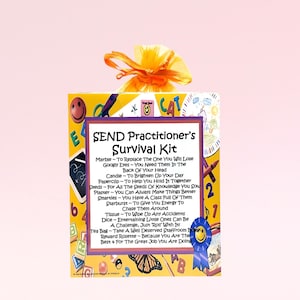 Kit di sopravvivenza per operatori SEND ~ Divertente regalo e biglietto di auguri originale / Regalo di compleanno / Biglietti di auguri / Regalo personalizzato di ringraziamento per l'insegnante