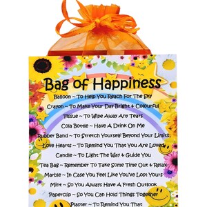 Bag of Happiness ~ Fun Novelty Gift & Card | Birthday Present | Greeting Cards | Keepsake | Cheer Up Gift | Friend Birthday | Keepsake